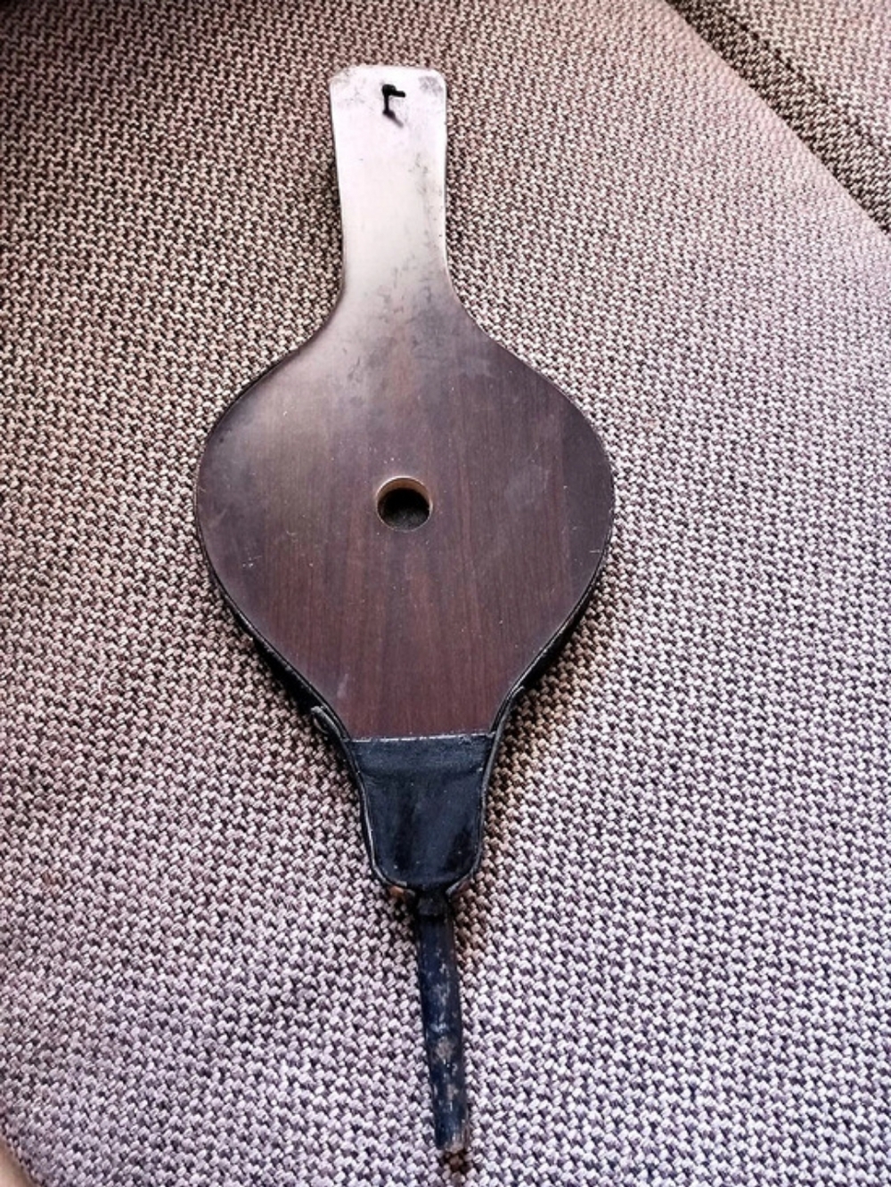 Vintage Wooden & Leather Fireplace Bellows